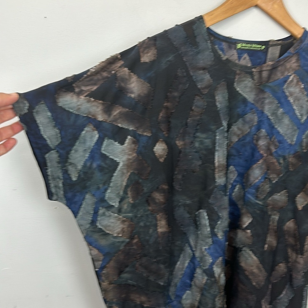 Monte Milano Lagenlook Patch Textured Slinky Top - Picture 4 of 7